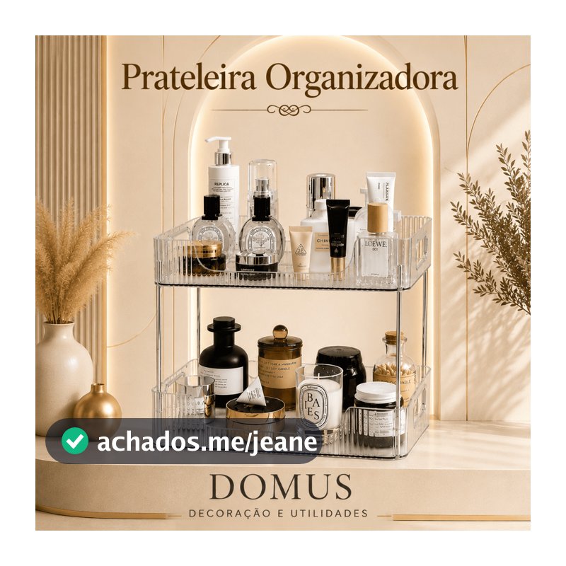 Organizador Prateleira Diamante Acrílico Porta Maquiagem Perfumes