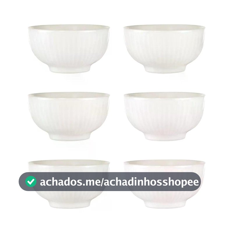 Jogo de 6 Tigelas 750 ml e 15 cm Oxford Friss White