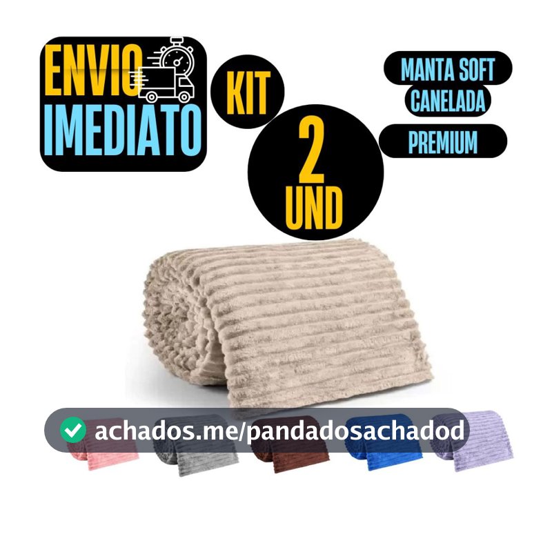 Kit 2 Manta Para Bebê Soft Lisa Pet Canelada 1.00 x 0.90 Premium Qualidade Ultra Macio Premium Primeira Linha Top GR171