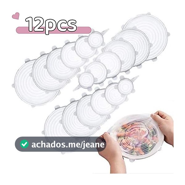 12 Peças Tampas Panela Silicone Universal Reutilizável Elástica Tampas Silicone Rotundidade