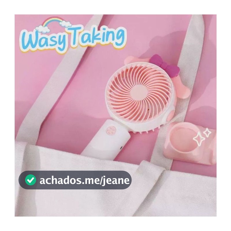 Mini Ventilador Portátil Fofinho–Super Potente, Silencioso e Recarga USB-Leve e Perfeito para Bolso