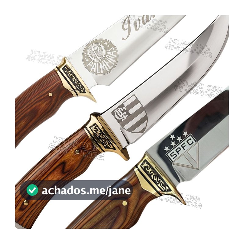 Faca Para Churrasco Profissional Luxo Personalizado Seu time