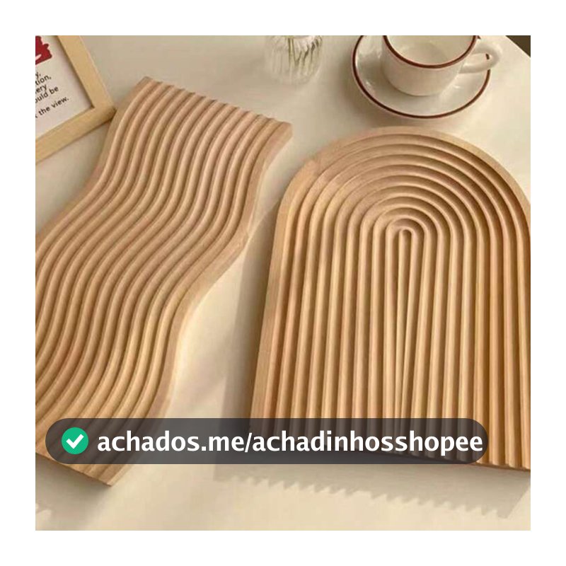 Conjunto 2tabuas Bandejas Bambu Mesa Posta Decor Orgânica
