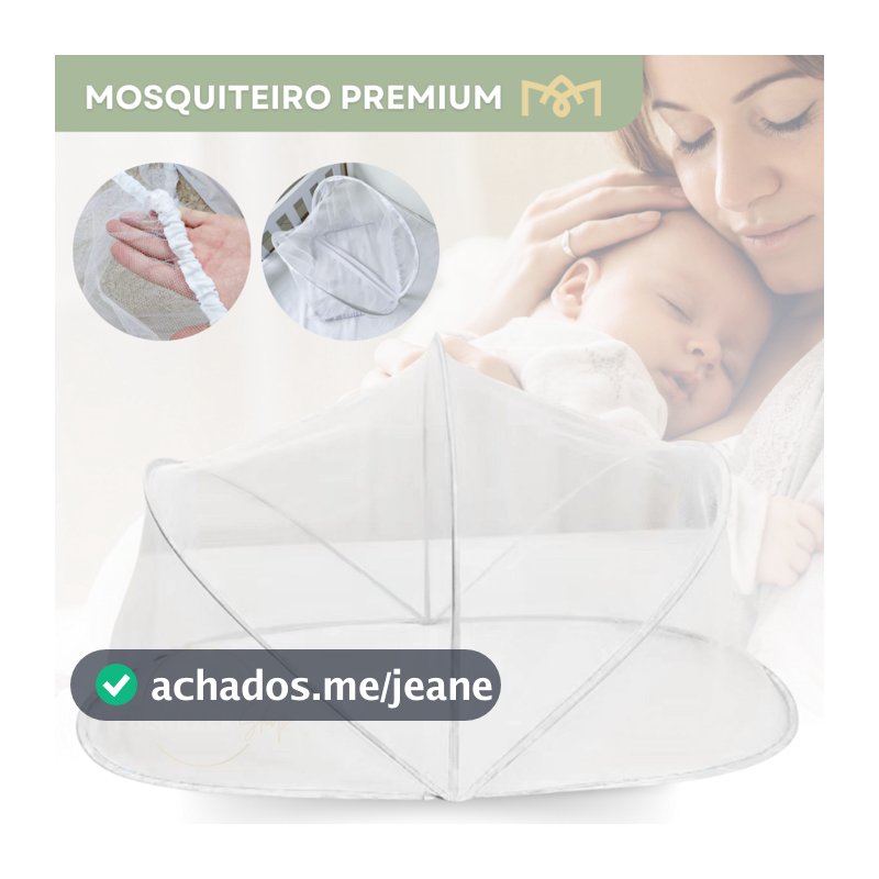 Mosquiteiro Para Ninho Redutor De Berço Enxoval Dobrável Avulso Bebê Portátil Branco