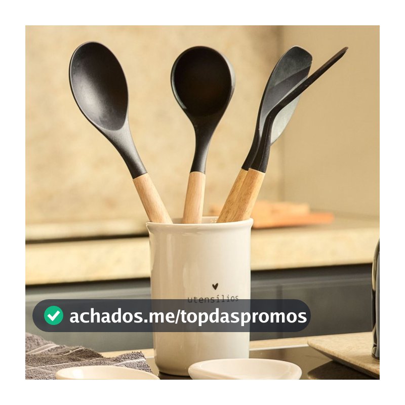 Porta Utensílios Talheres Branco de Porcelana Coração Organização Cozinha Sofisticado