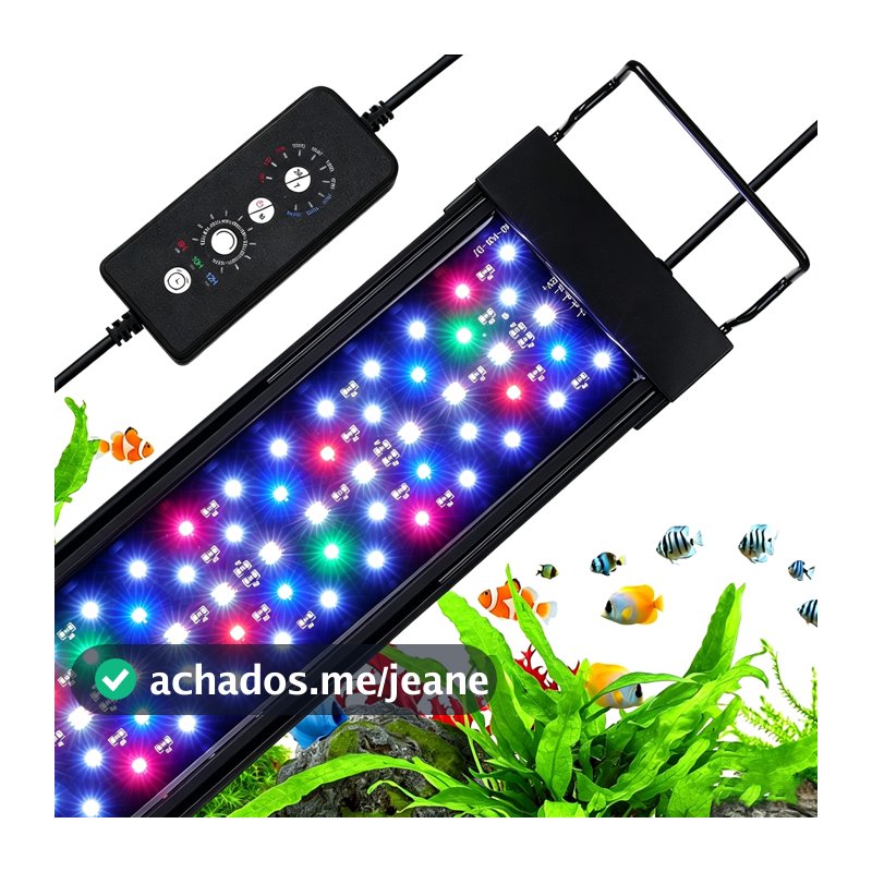 NewPet Luminária LED para Aquário IP68 com Suporte Extensível, Modo DIY de Espectro Total e Timer com Memória de Brilho