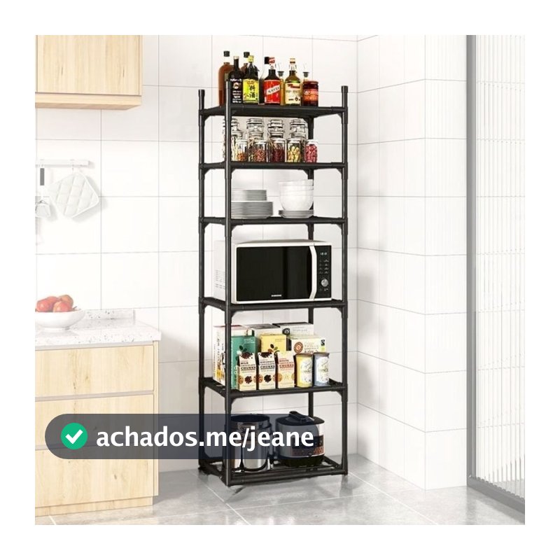 Estante 6 Ou 5 ANDARES Prateleiras Cozinha de Aço Multiuso Panelas Casa Sala Quarto Organizador