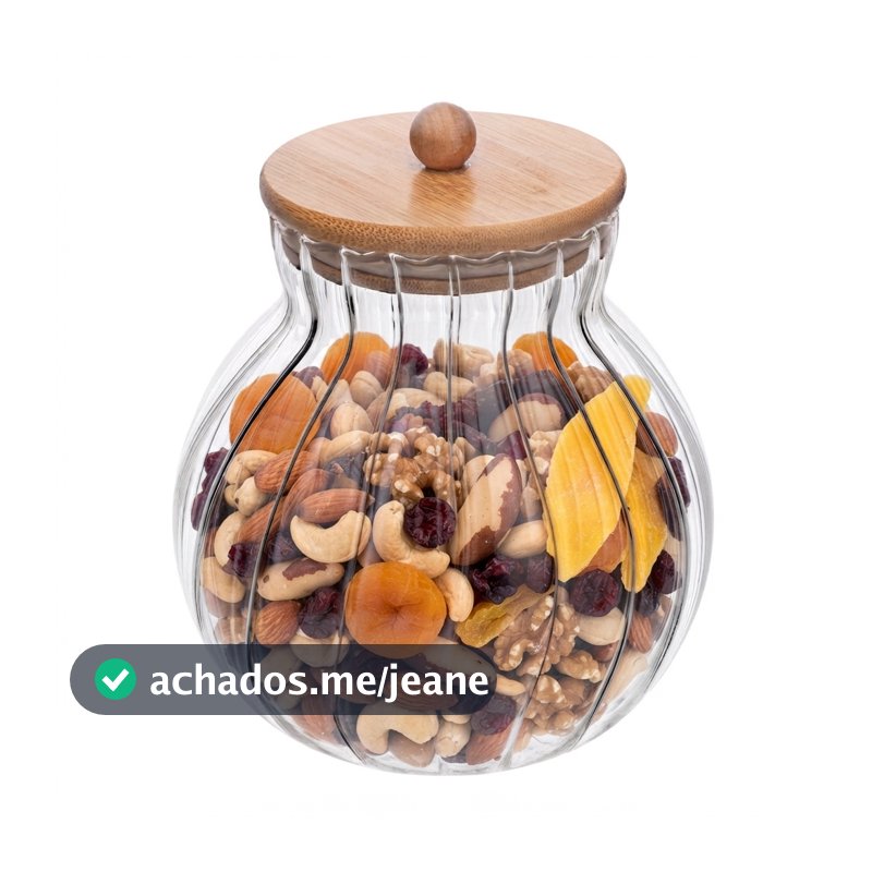 Porta Mantimentos de Vidro Borossilicato 1500ml com Tampa Wolff Classic para Massas Grãos e Cereais Organização Despensa