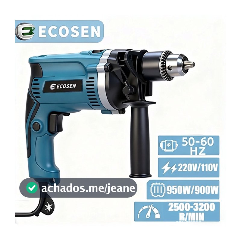 Furadeira Elétrica Auto Reverso de Impacto Parafusadeira Drill 13MM 900w Super potente de Mão