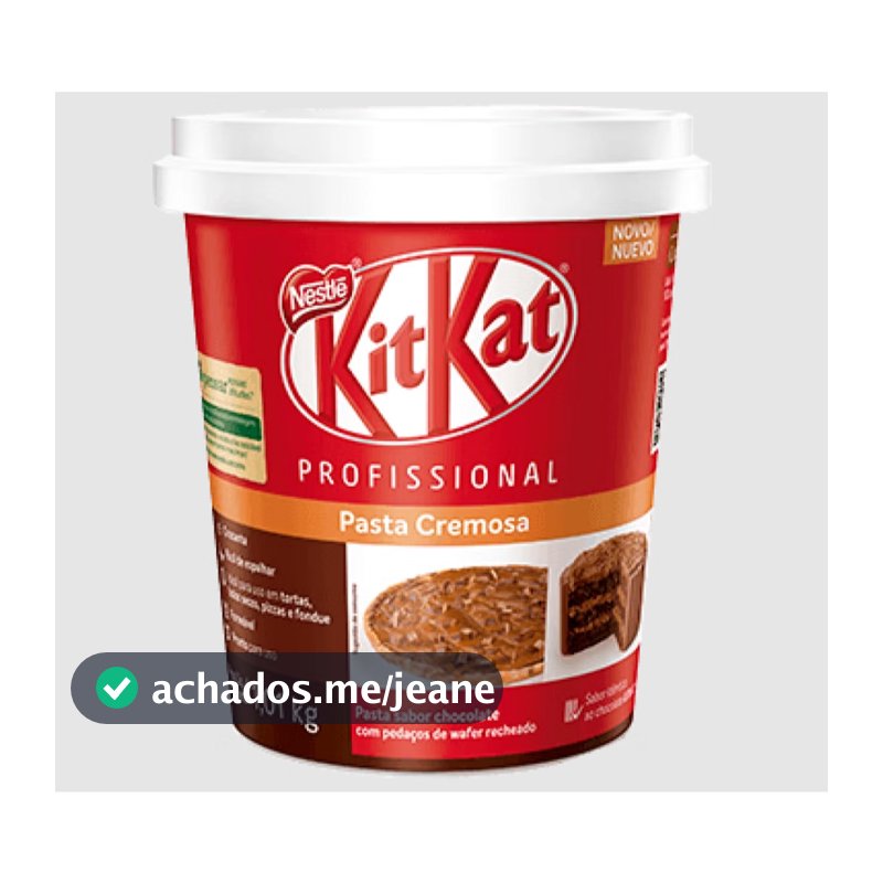 Pasta Kit Kat Nestlé Professional Confeitaria Bolo Torta Fondue 1,01 Kg