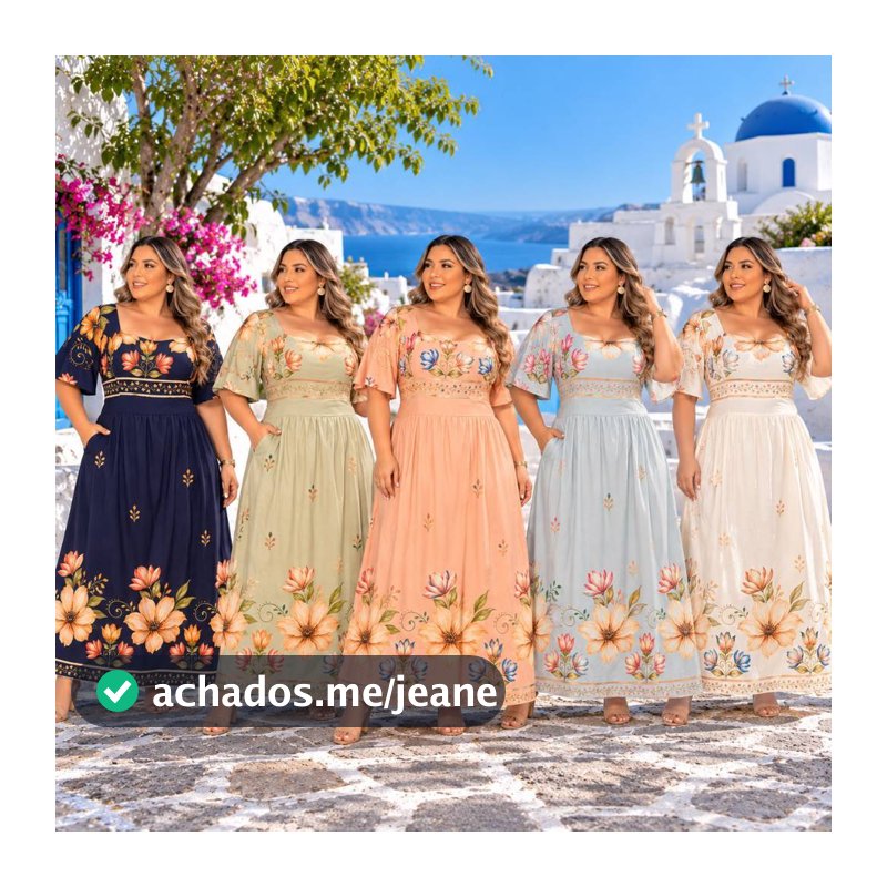 Vestido Plus Size Viscolinho Estampado com Bolsos – Leve, Fresco e Elegante Vestindo do G1 ao G3