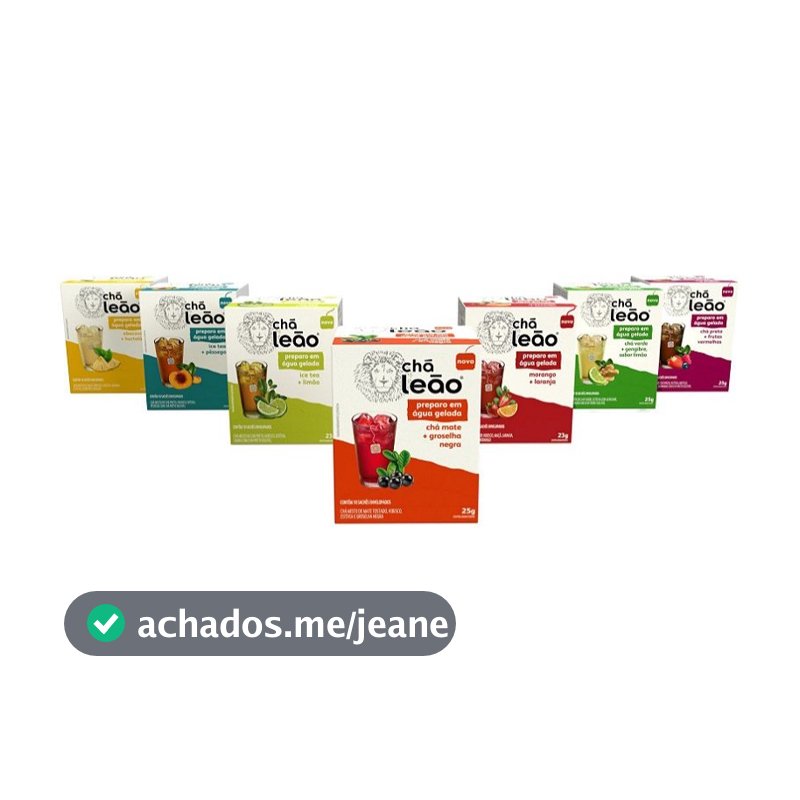 Kit Chá Leão Água Gelada 7 Caixas 10 Sachês Cada