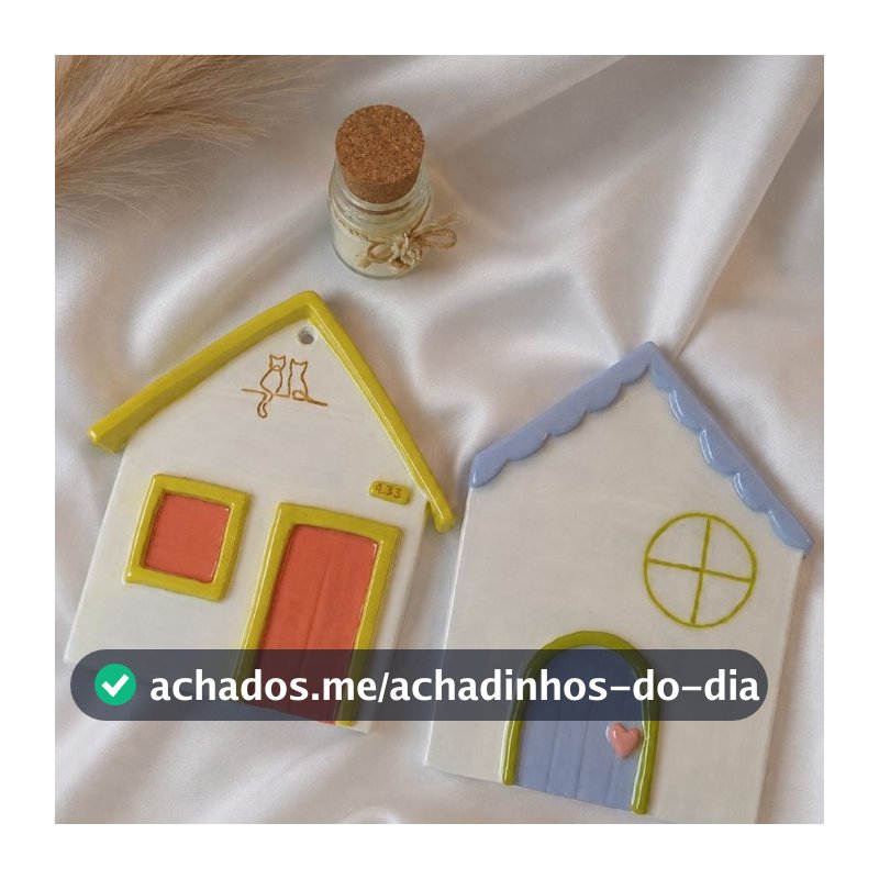 Casinha Decorativa para Parede | Enfeite de Parede Aesthetic | Decoração Cottagecore e Dopamine Decor Artesanal