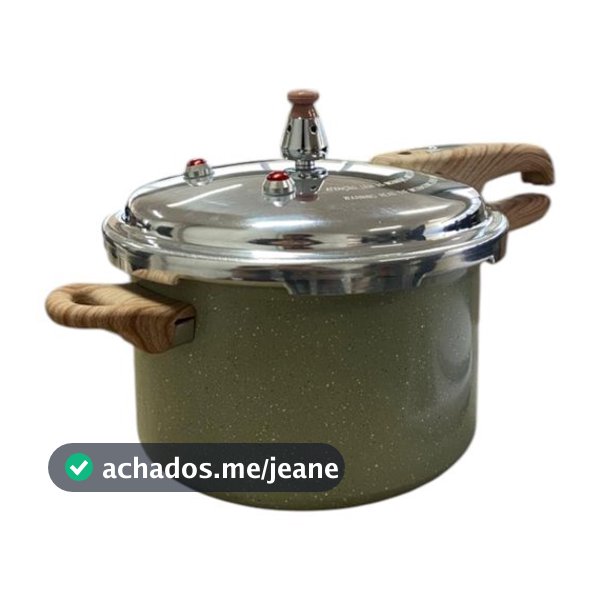 Panela Pressao Max Chef Wood Alto Desempenho Inducao Capacidade 42 Litros Cinza