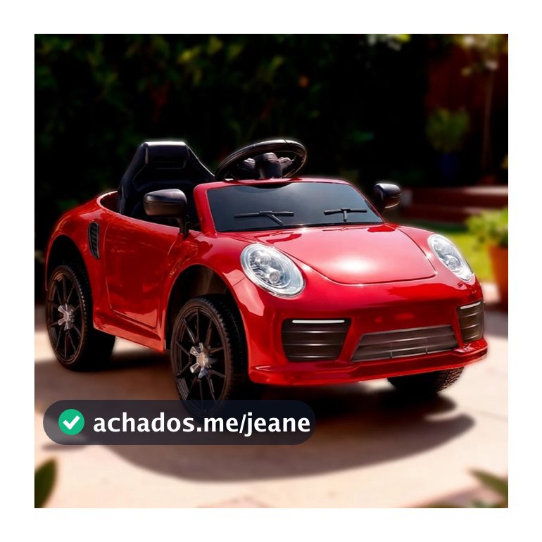 Carro Elétrico Infantil 6V Mini Porsche Com Controle Remoto e Músicas e Faróis de Led