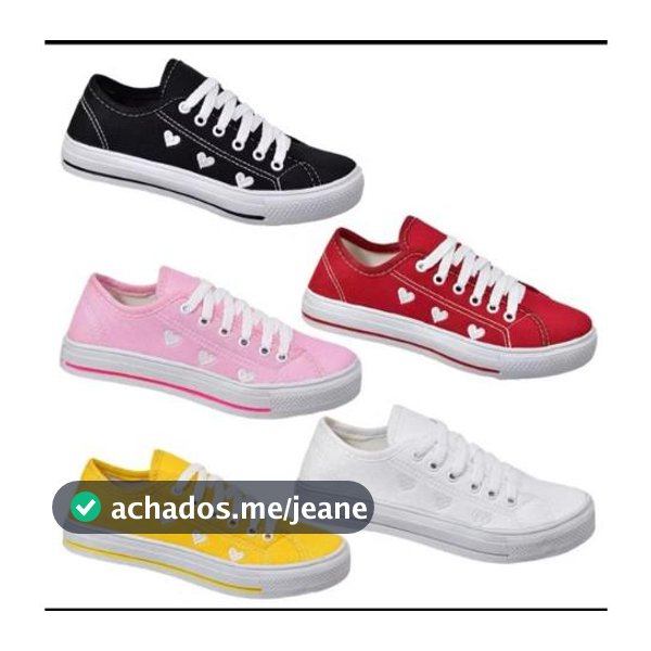 Tênis Feminino Casual Tênis Coração Leve e Confortável ENVIO IMEDIATO