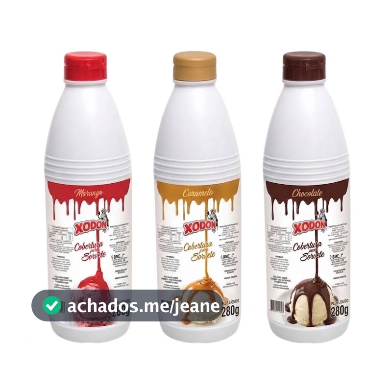 Cobertura Calda De Sorvetes Sobremesas Doces 280g Xodon