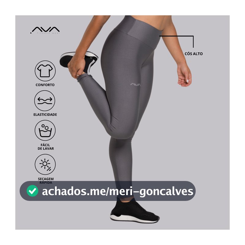 Calça Legging Feminina Compressão Academia Suplex Poliamida  Zero Transparência AVA Fitness Originals