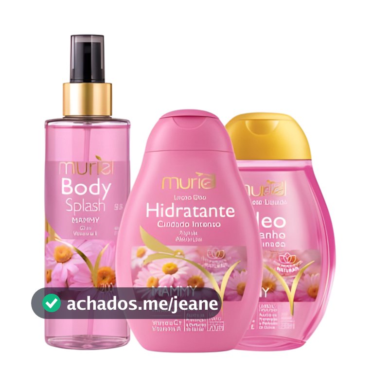 Kit Muriel Óleo De Banho Sabonete Liquido, Body Splash