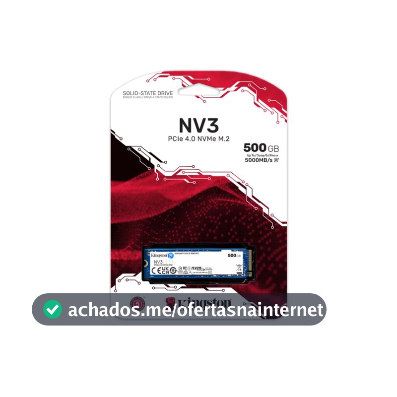SSD Kingston NV3 500GB M.2 2280 NVMe PCIe 4.0