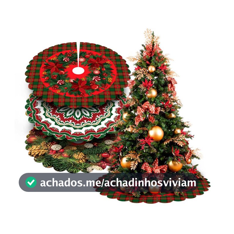 Saia Base Tapete Para Árvore De Natal Enfeite Decoração 70cm
