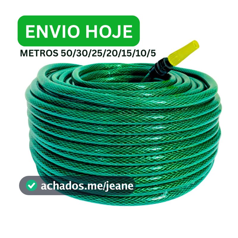 Mangueira De Jardim Trançada Reforçada Metros Completa Limpeza Quintal