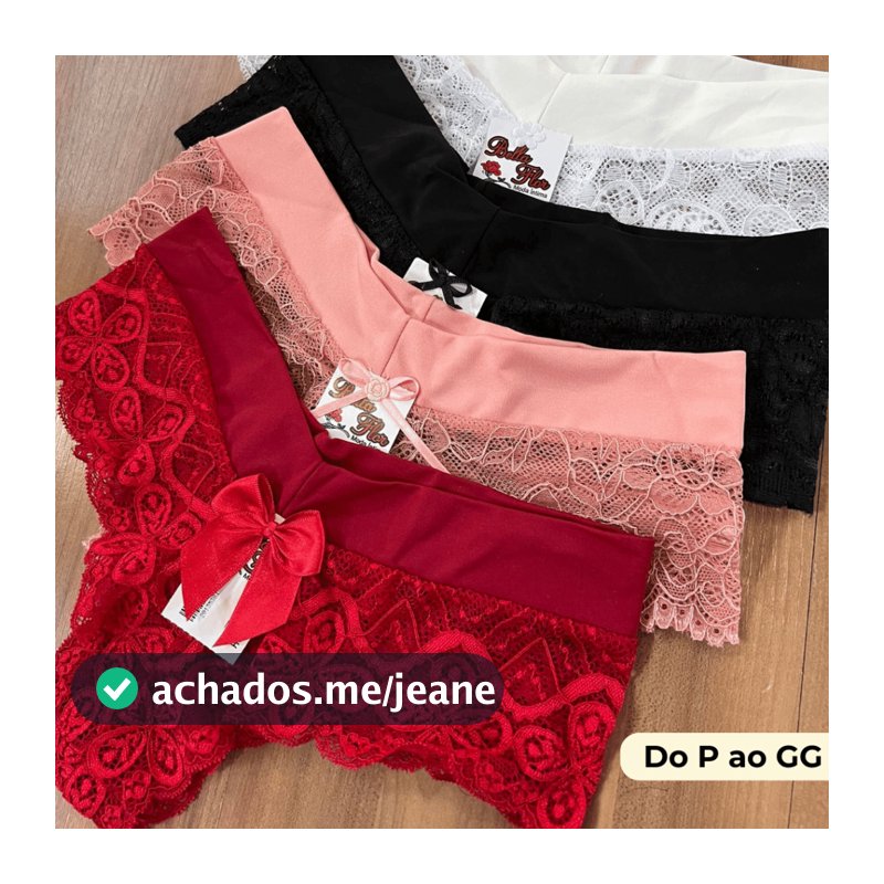 KIT 5 Calcinhas Tanga Barato Renda Trabalhada Confortável Lingerie Moda Íntima