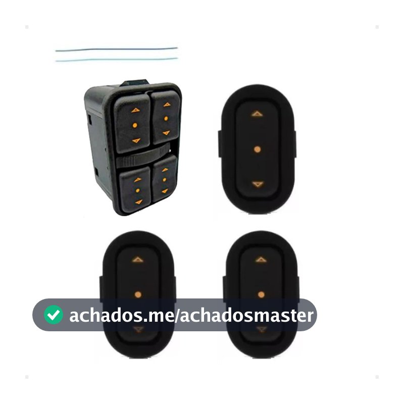 Jogo Kit Botoes Vidro Eletrico Compatível Ao Celta Meriva Montana Zafira