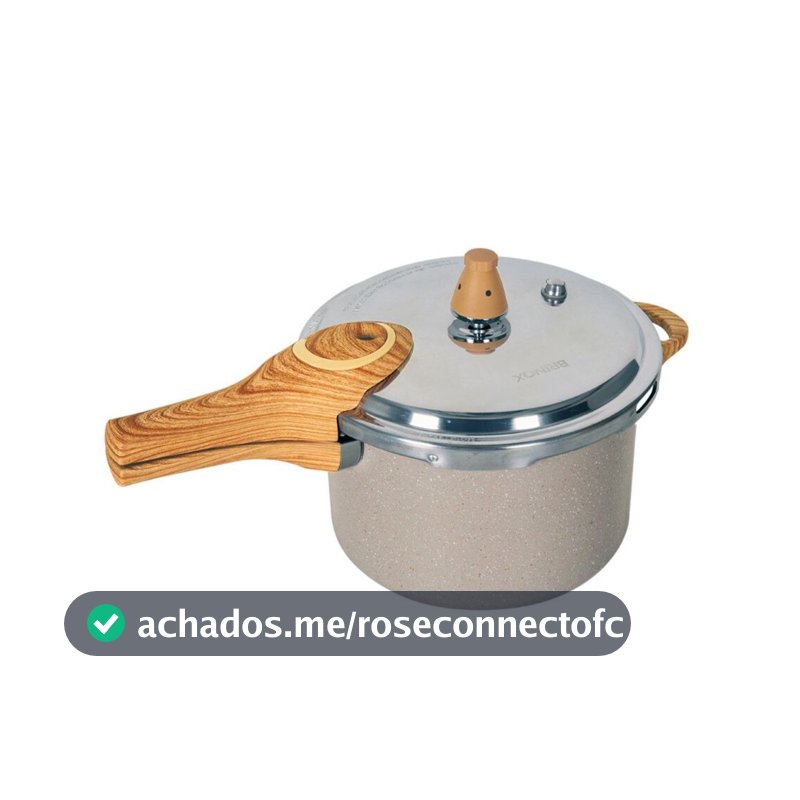 Panela de Pressão Brinox Ceramic Life Pressure Indução 4,2L Cor Areia - Antiaderente Cerâmico