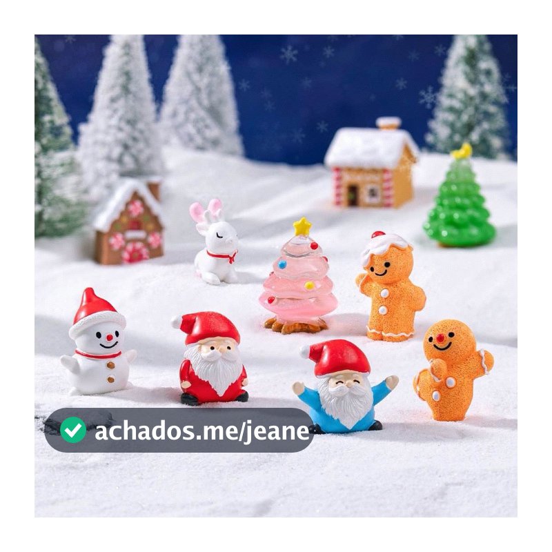 Estatuetas De Natal Em Miniatura Papai Noel Boneco De Neve Micro Paisagem Ornamentos Para O DIY Decorações Decoração Do