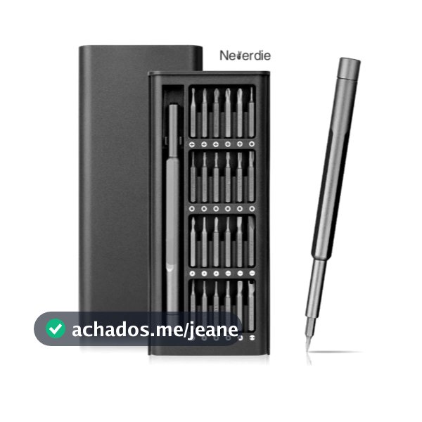 Kit Jogo Ferramenta Chave Magnética Precisão 24 Peças Pequenos Reparos Celular PC Notebook Óculos