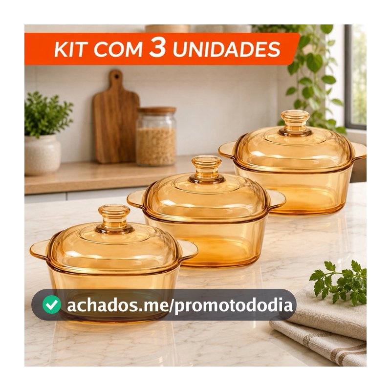 Travessa de Vidro Âmbar com Tampa 800ml/850ml para Mesa Posta Premium