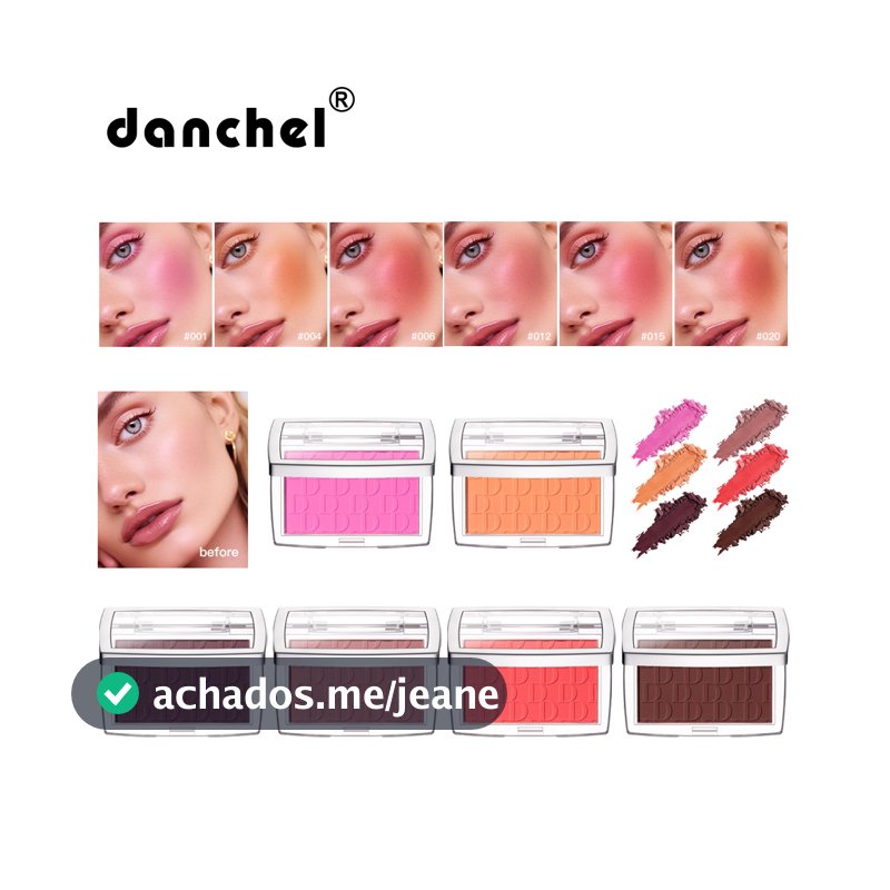 Blush Monocromático Em Relevo Rouge Pink Dark Color Paleta Nude Maquiagem Natural Face Reparação High Pigment Pó Macio À Prova D'água