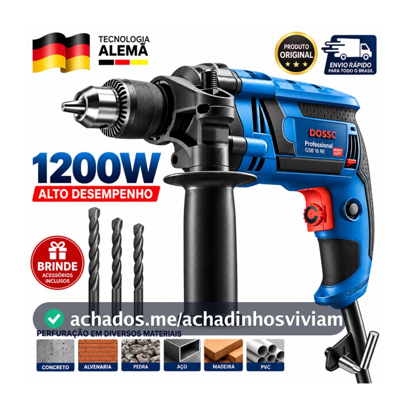 Furadeira Parafusadeira 220V furadeira de impacto 127V Auto Reverso de Impacto Profissional Original