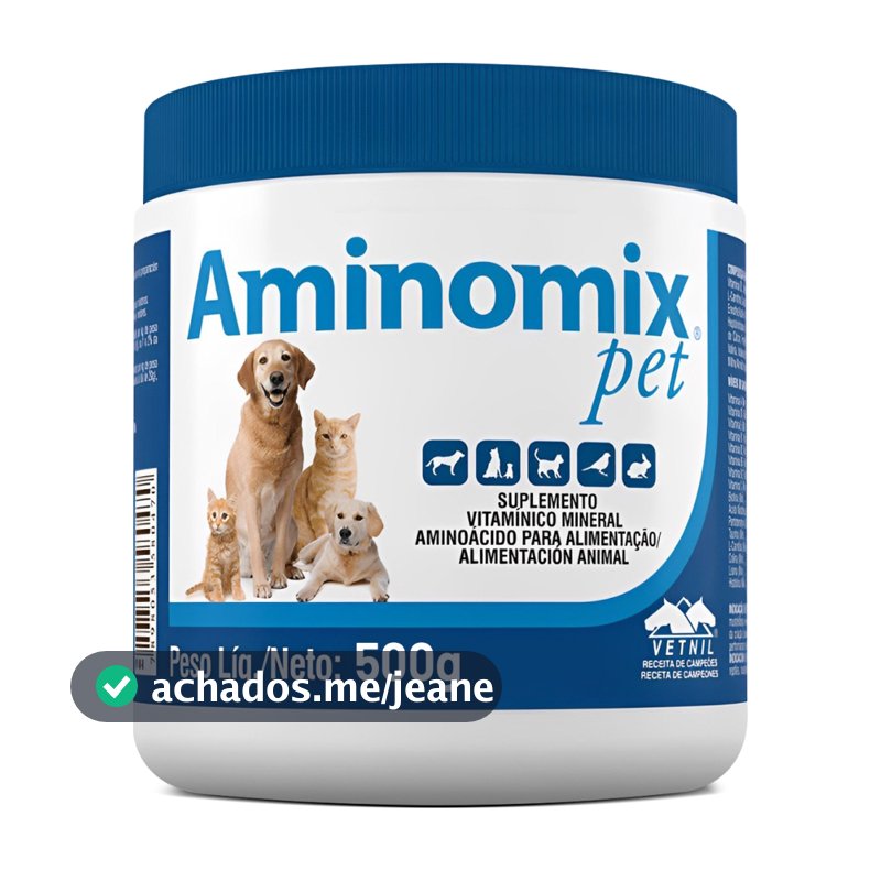 Aminomix Pet Suplemento Alimentar para Animais 500g Vetnil