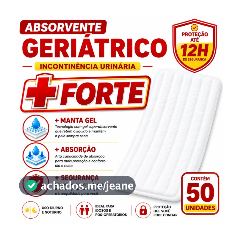 Absorvente Noturno Incontinência Urinária Severa Absorvente Geriátrico Pós Parto Calcinha Fralda