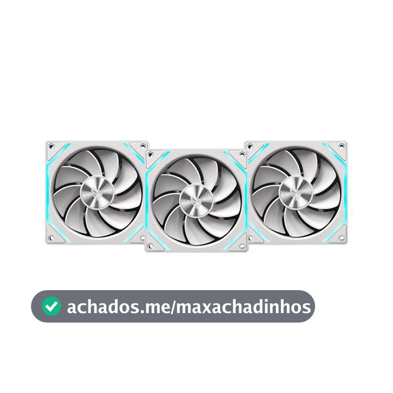 Kit Ventoinha Pichau Ventus NX Reverse, ARGB, 3x120mm, Branco, PCH-VTNXR3-WH01