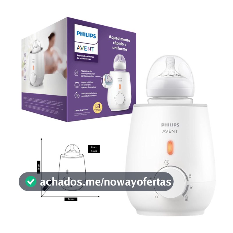 Aquecedor De Mamadeiras Philips Avent Branco - SCF355/07
