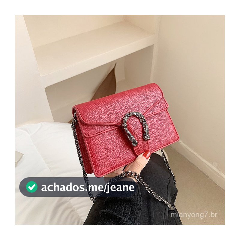 Bolsas Femininas Vintage Baco 2023 Nova Moda Bolsa De Um Ombro , Corrente Pequena , Quadrada Vermelha Casamento .