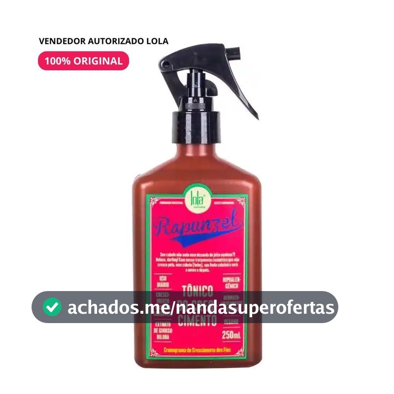 Tônico Rapunzel 250ml Lola Cosmetics - Crescimento dos Fios