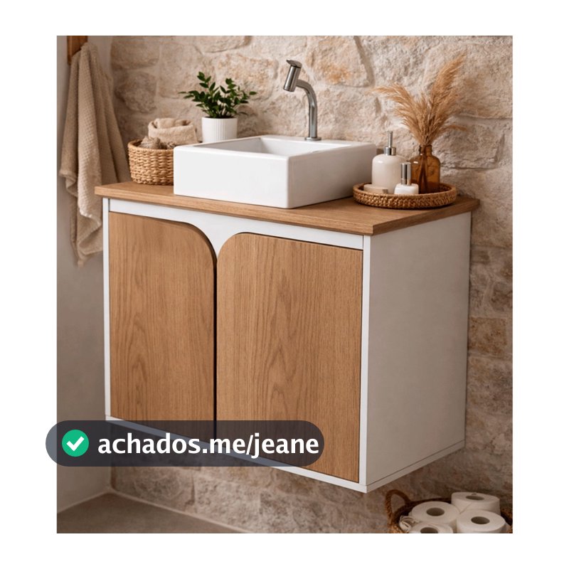 Gabinete Armario de Banheiro 100% MDF - Montesi 2 Portas 60cm