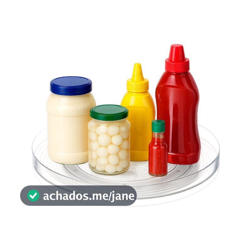 Organizador Giratório Dry Coza 29x3,2cm Cor Cristal - Organização de Geladeira