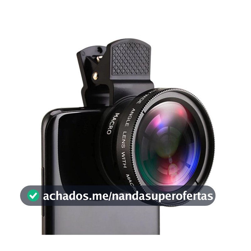 GS 2 Em 1 Kit Clip De Lente Do Telefone Móvel Externo HD Macro 37mm 49UV 0.45x Super Grande Angular 12.5x Da Câmera