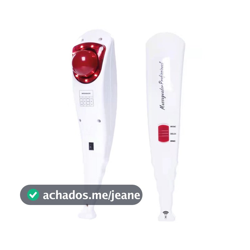 Super Massageador 110 Volts Golfinho Profissional Manual Infravermelho Vibratório 4 Ponteiras
