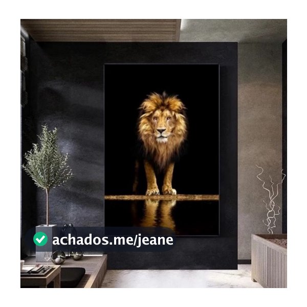 Quadro grande leão Judá moderno decorativo luxo 4k