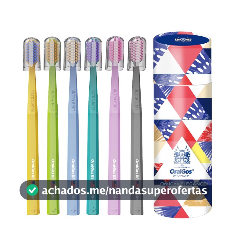 OralGos Escova de Dente Deep Cleaning Pacote Familiar Com 6 Unidades