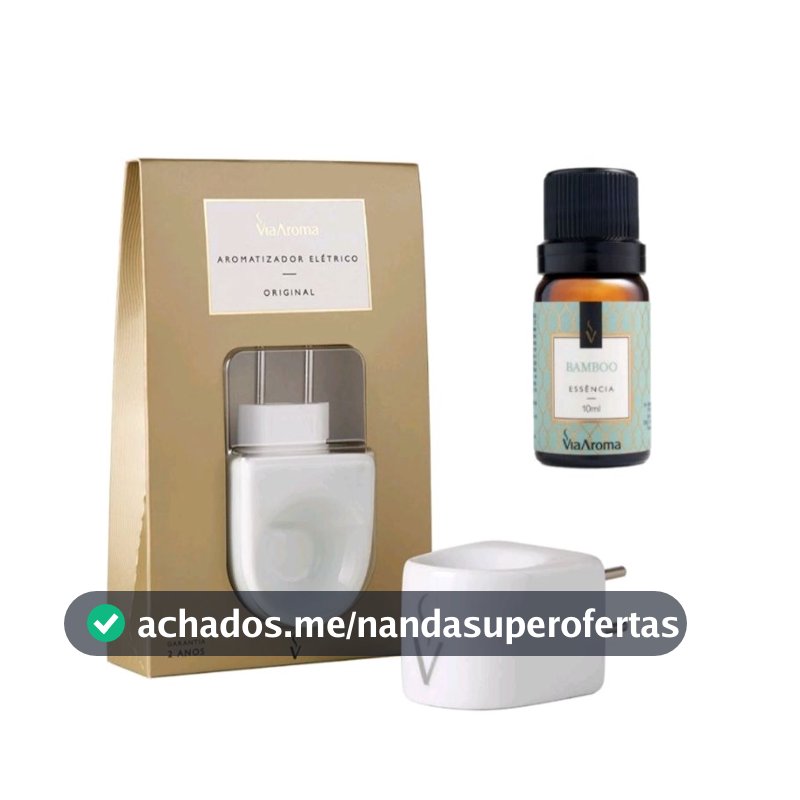 Aromatizador Elétrico de Ambiente Original Bivolt Via Aroma - Aromaterapia - Escolha o Seu