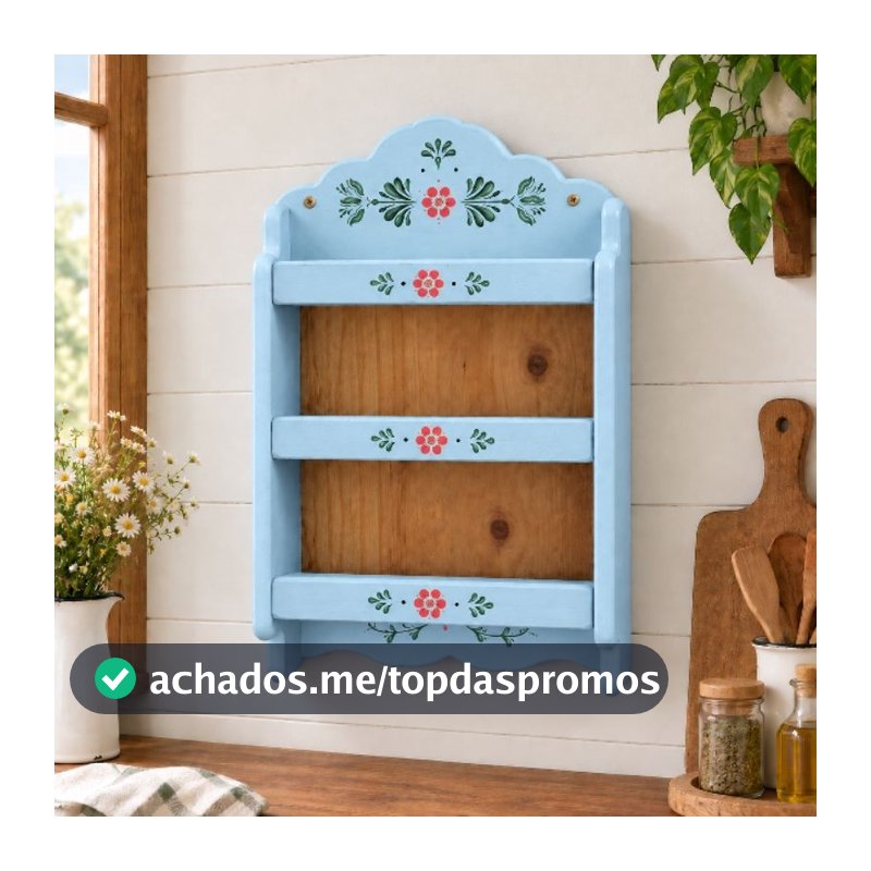 Porta Temperos De Madeira Vintage De Parede