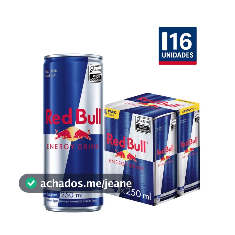 Kit com 16 Energético Red Bull cada 250ml