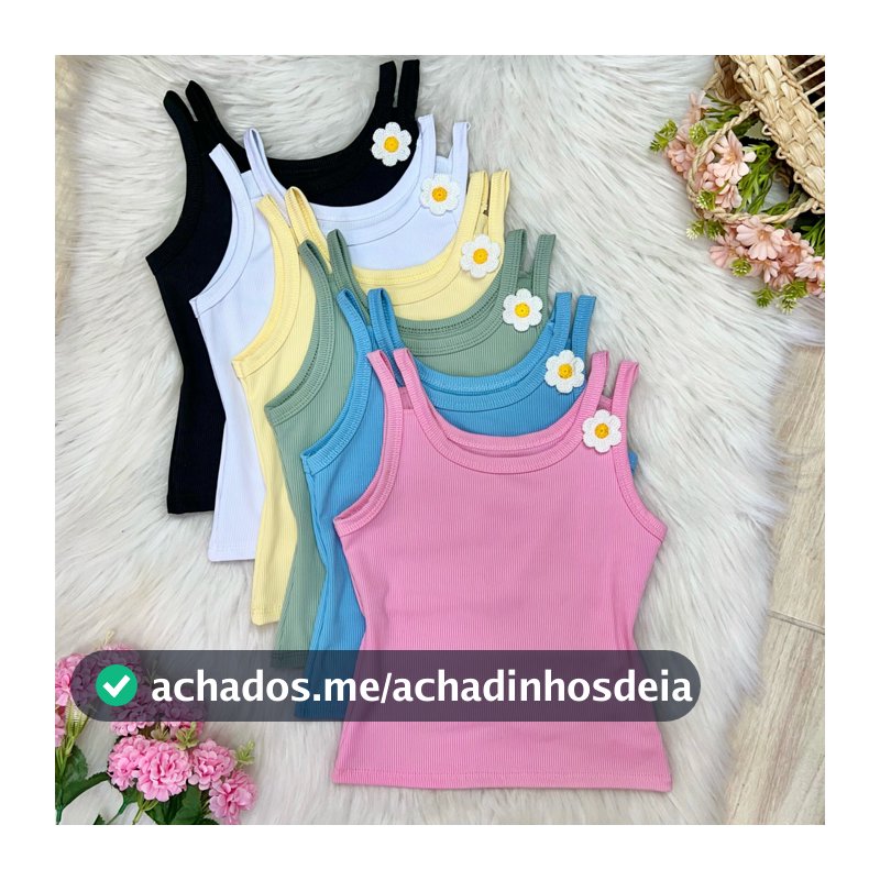 Regata Florzinha Infantil Para Meninas Tecido Ribana – Moda Infantil Verão